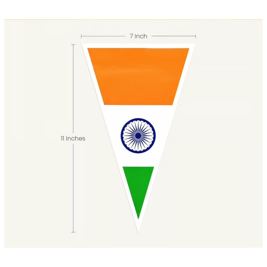 Tri-color bunting, pack of 10 bunting