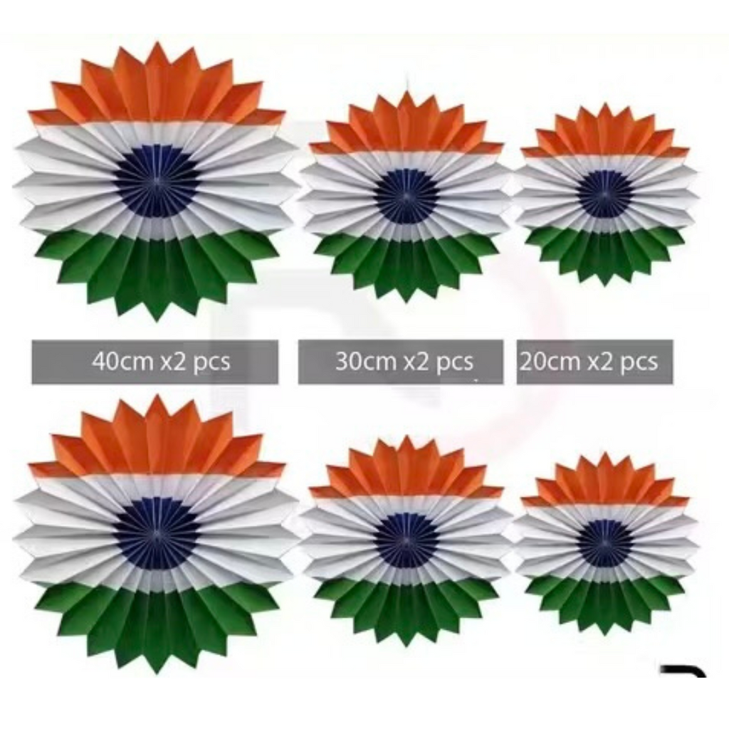 6pcs paper fan pack